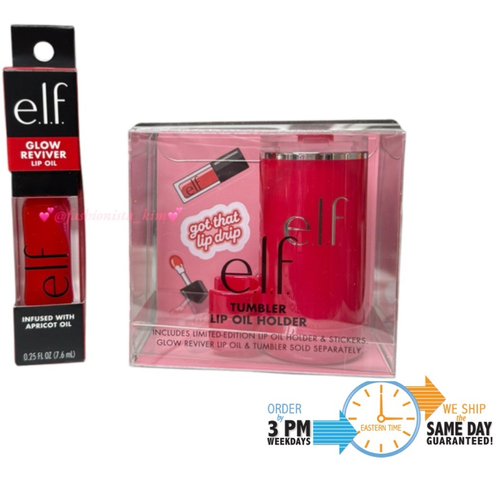 💋 ELF lip oil attachment & Lip oil bundle 💄 Red delicious NEW in box